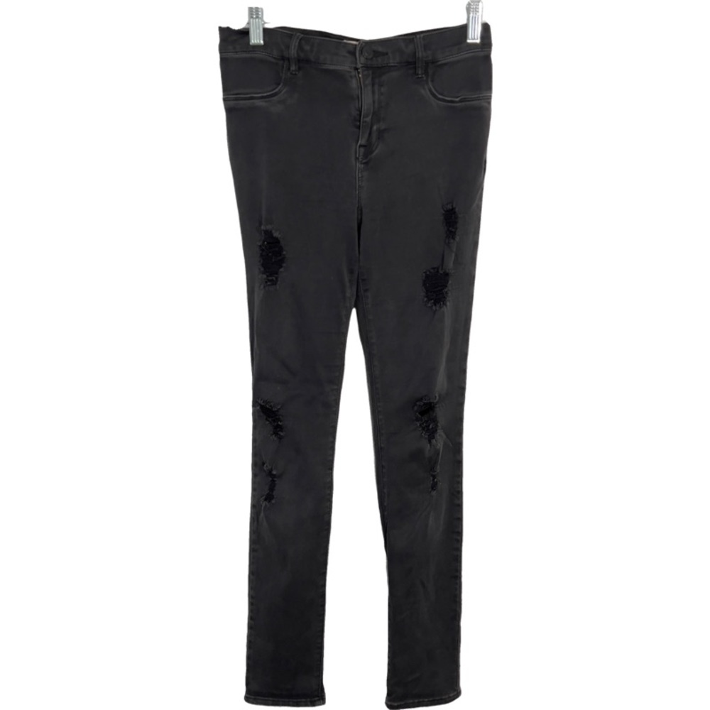 PACSUN Distressed Ripped Black Wash Perfect Fit Jegging Jeans 28